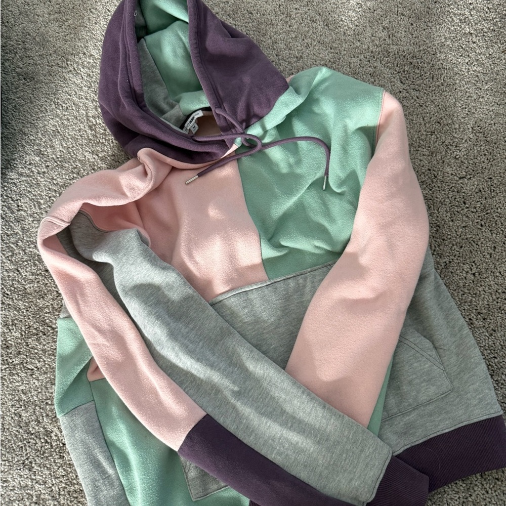 Fashion Nova Multicolor Hoodie - Purple, Pink, Mint, Gray